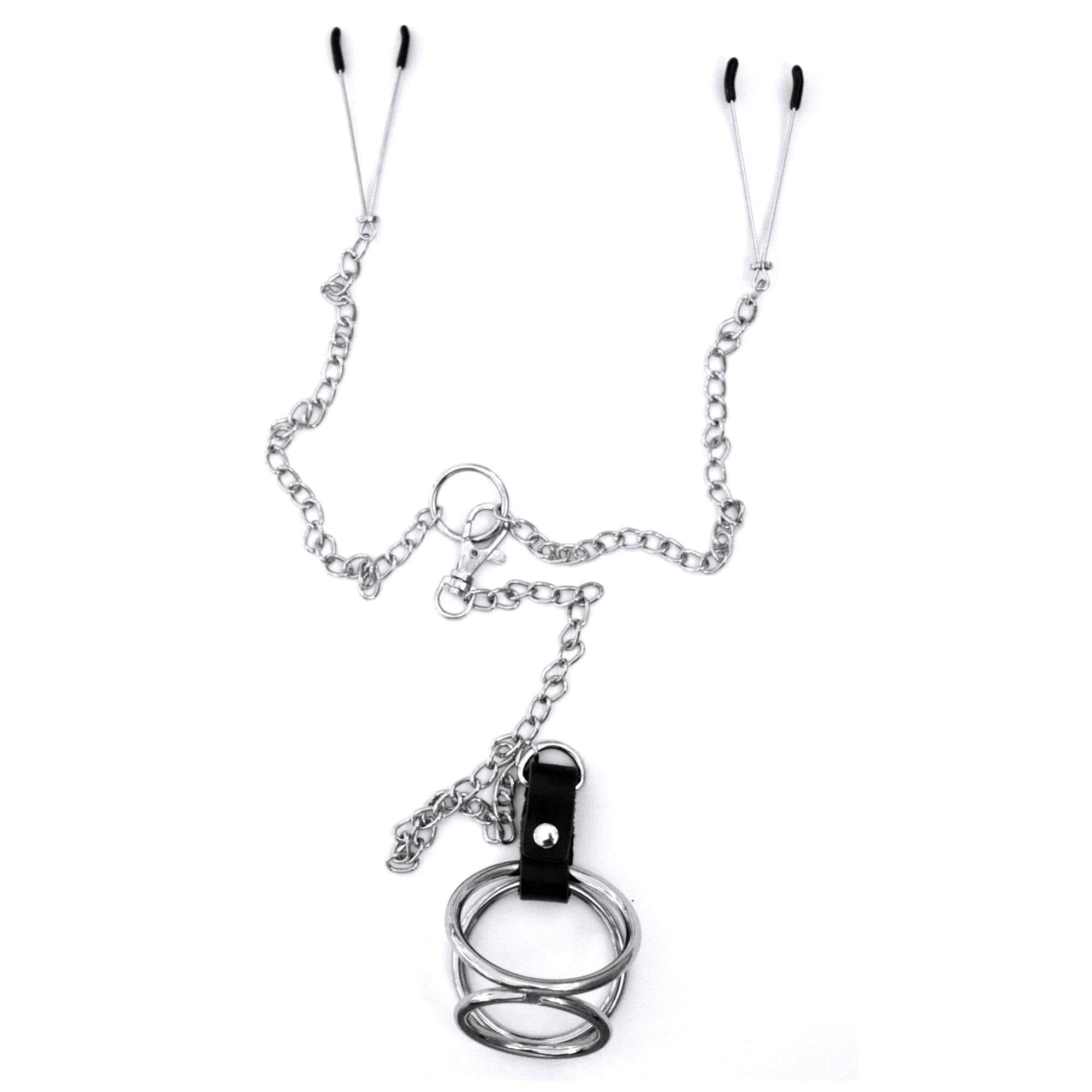 Nipple clamps w. cock ring | Kyskhetsbälte / Kyskhetsbur | Intimast