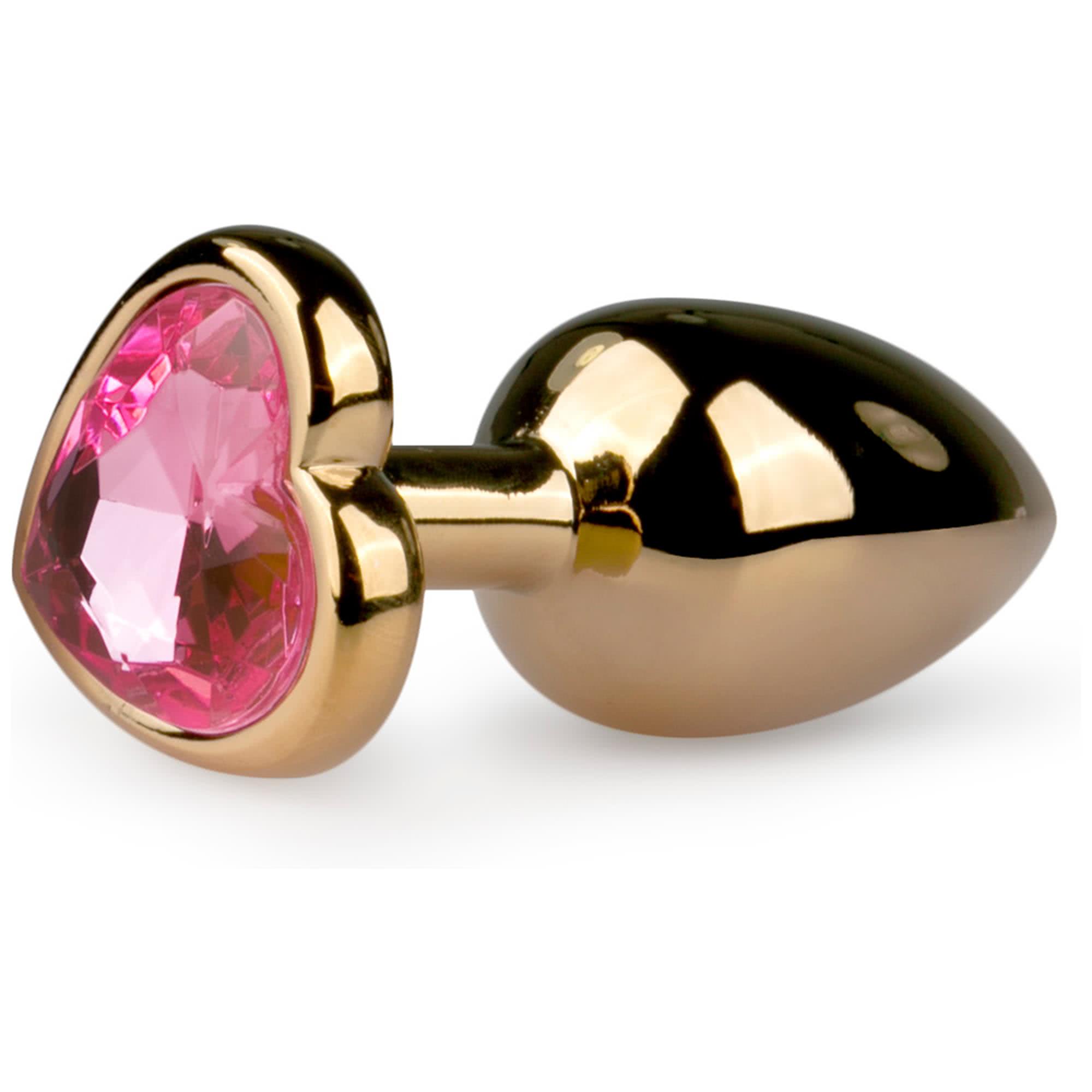 Metal Butt Plug No.3 - Gold/Pink | Buttplug | Intimast