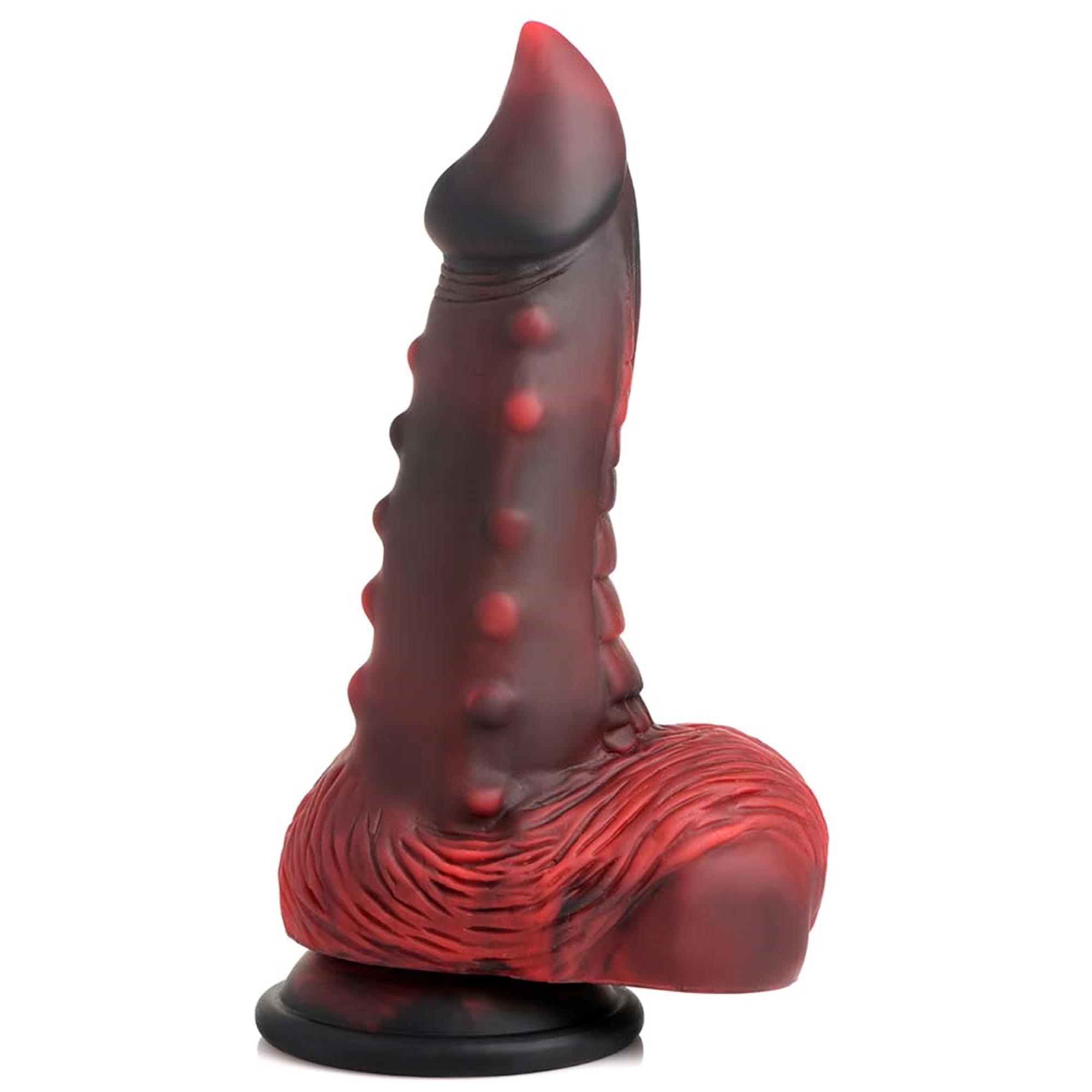 Lava Demon Thick Nubbed Silicone Dragon Dildo