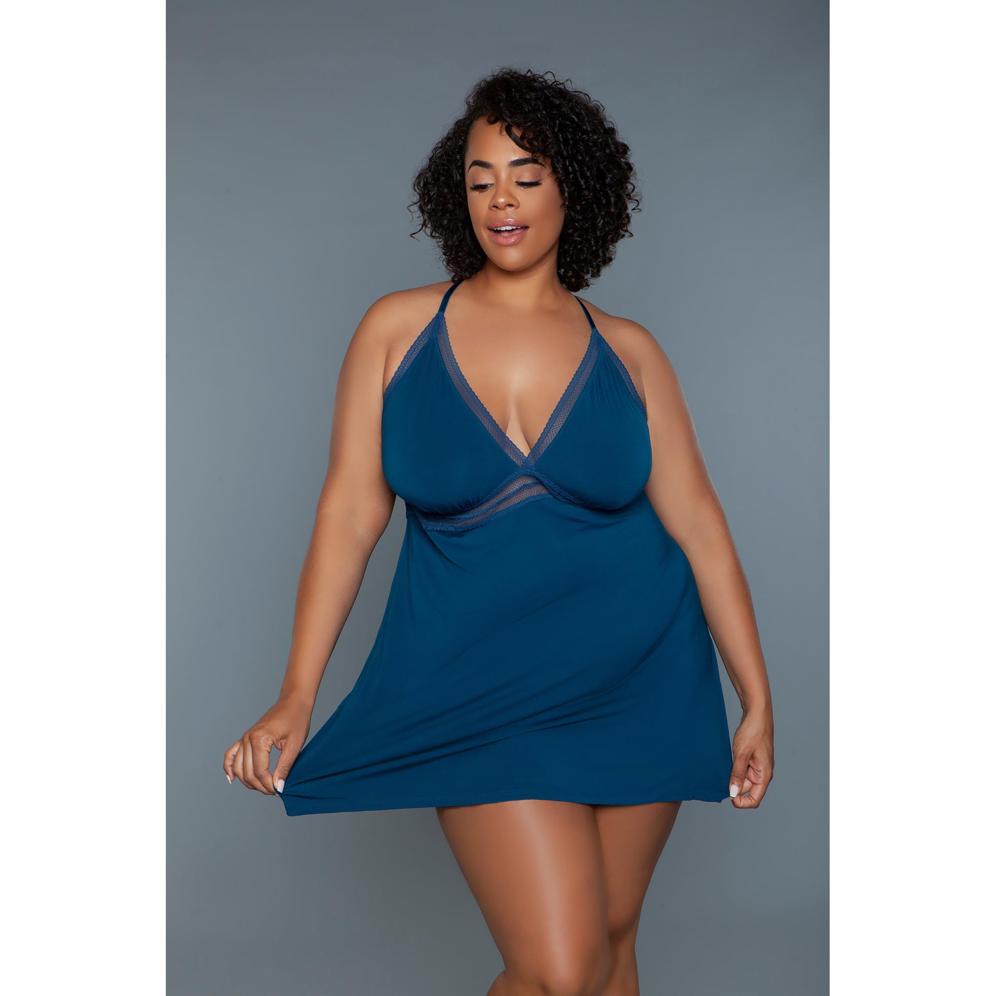 BeWicked Hailee Babydoll Deep Royal 3X | Sexiga Babydolls | Intimast