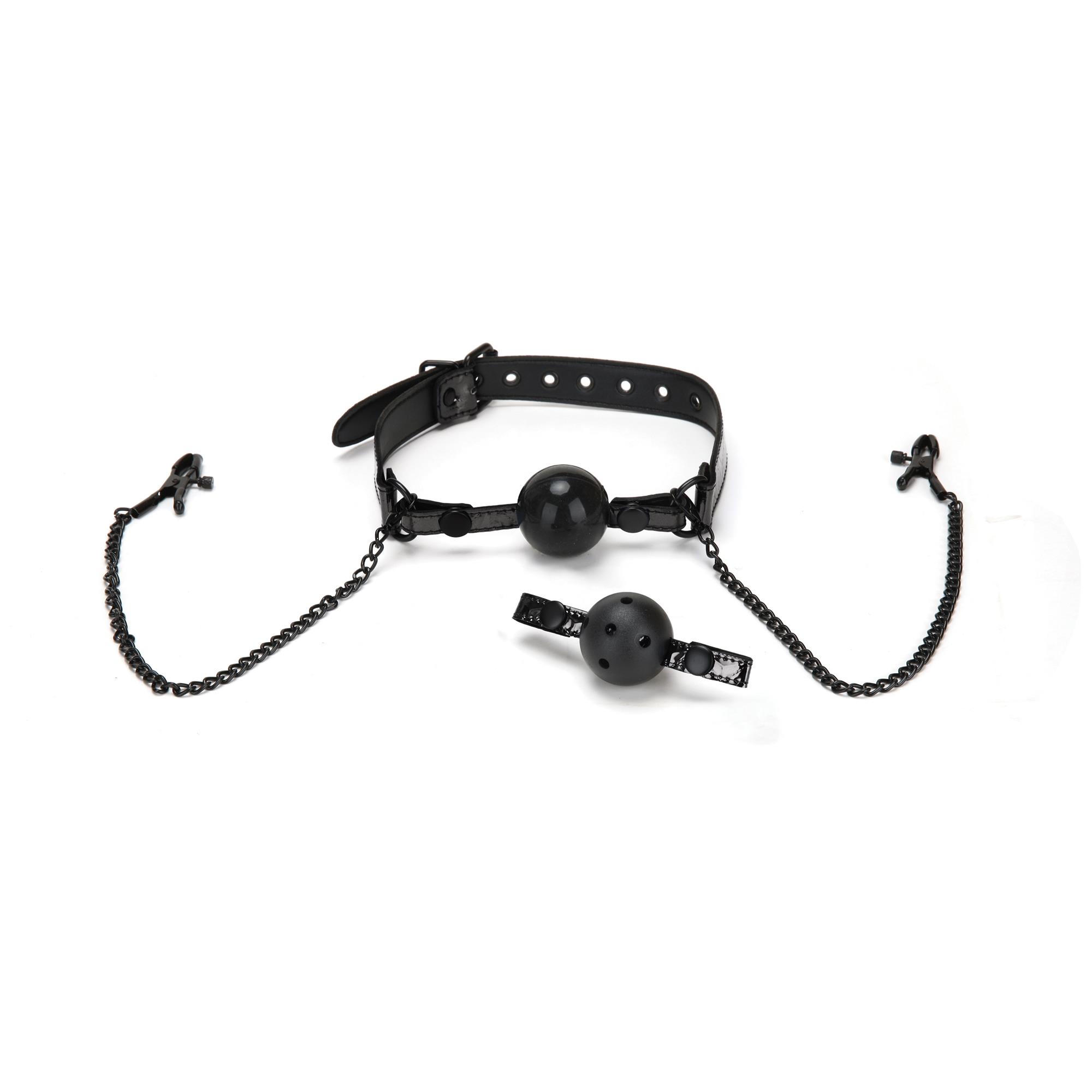 Whipsmart Diamond Ball Gag W Nipple Clip | Gagball | Intimast