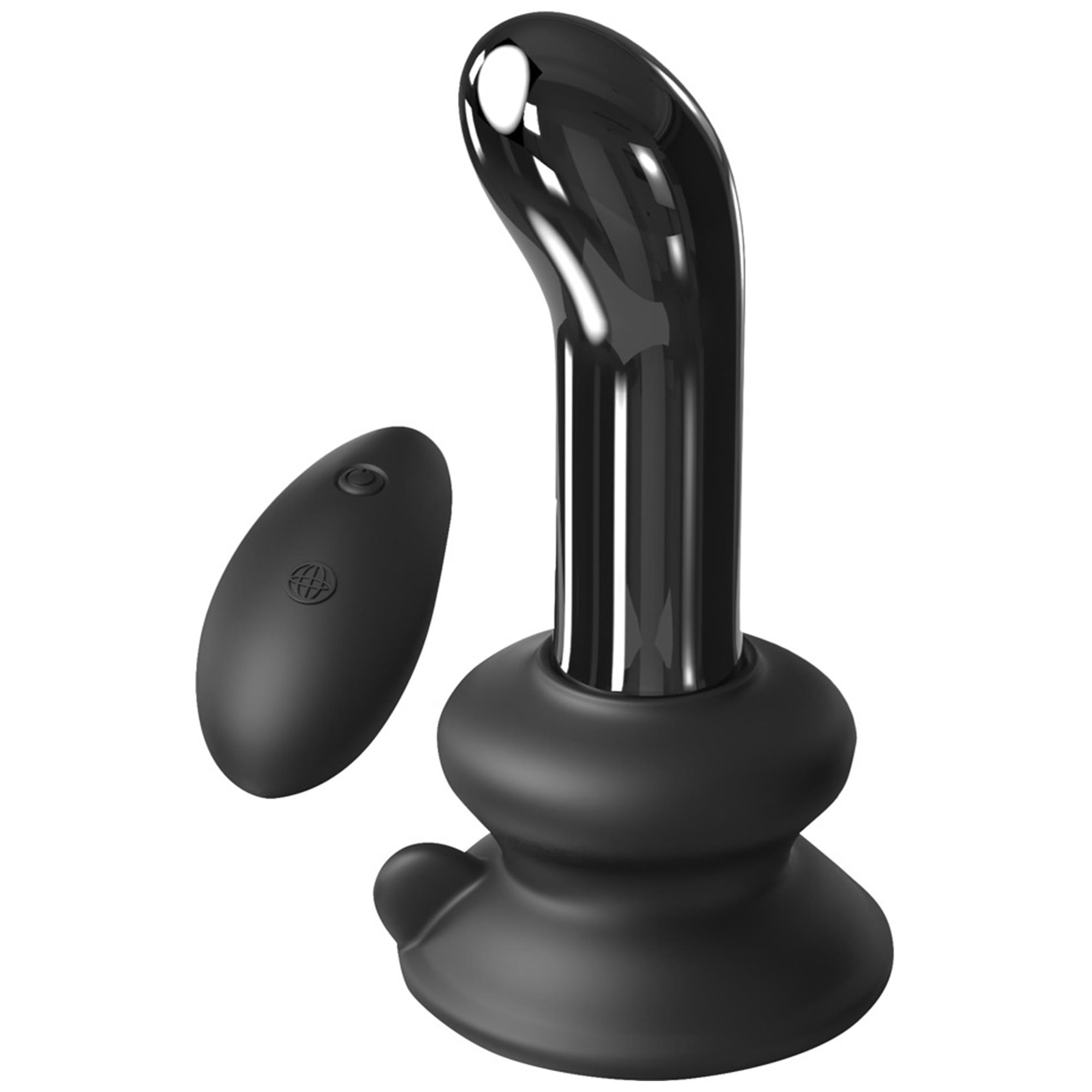 Icicles Glass Vibrator No 84 Black With Remote