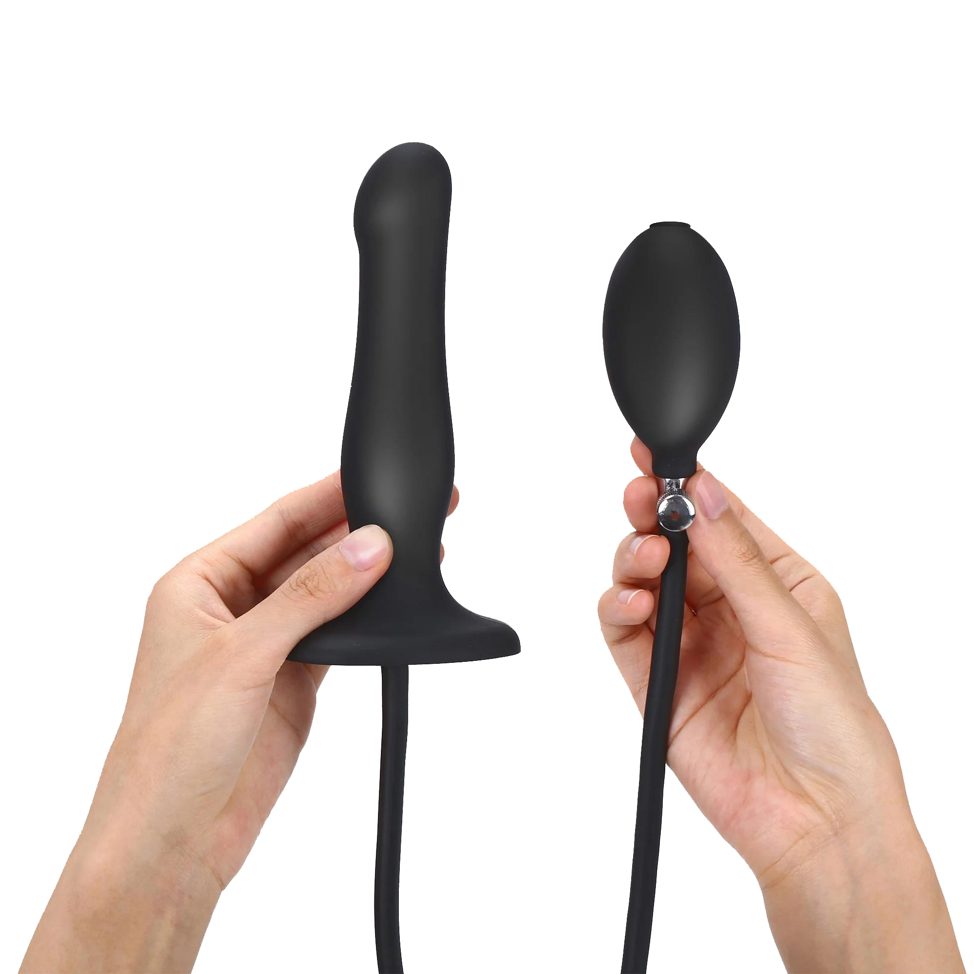 Inflatable Dildo Plug Black | Dildo | Intimast