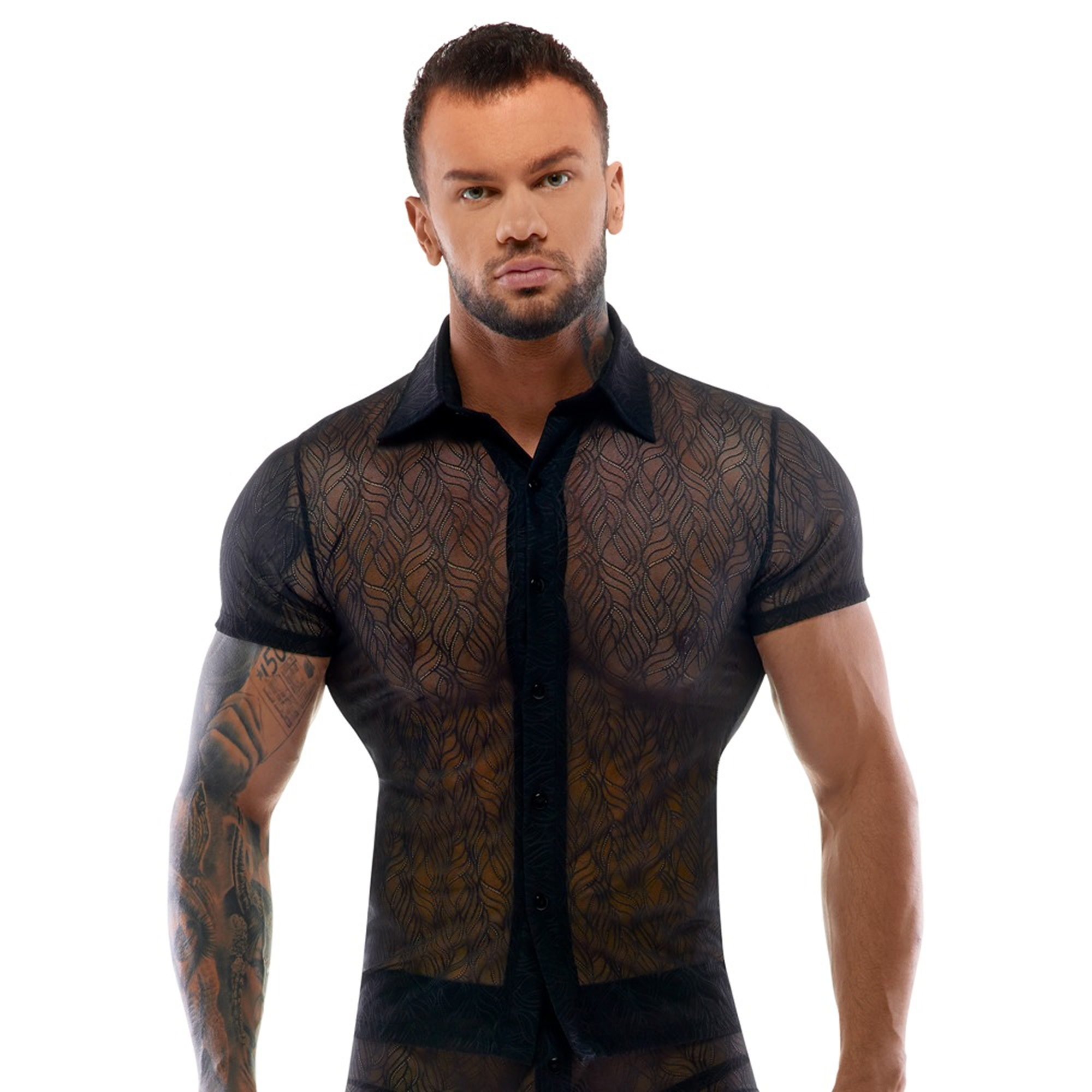 Svenjoyment - Mens Shirt Buttons - Transparent - XL | Sexigt för män | Intimast