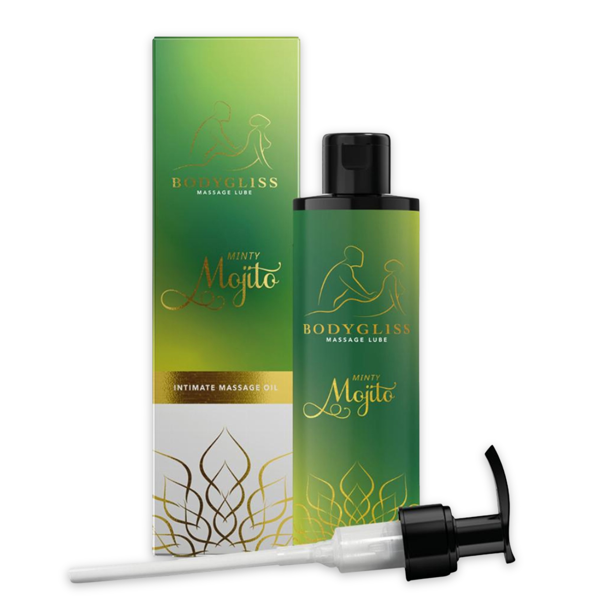 BodyGliss – Massage Oil And Lubricant In 1 - Minty Mojito - 150 ml | Massageolja | Intimast