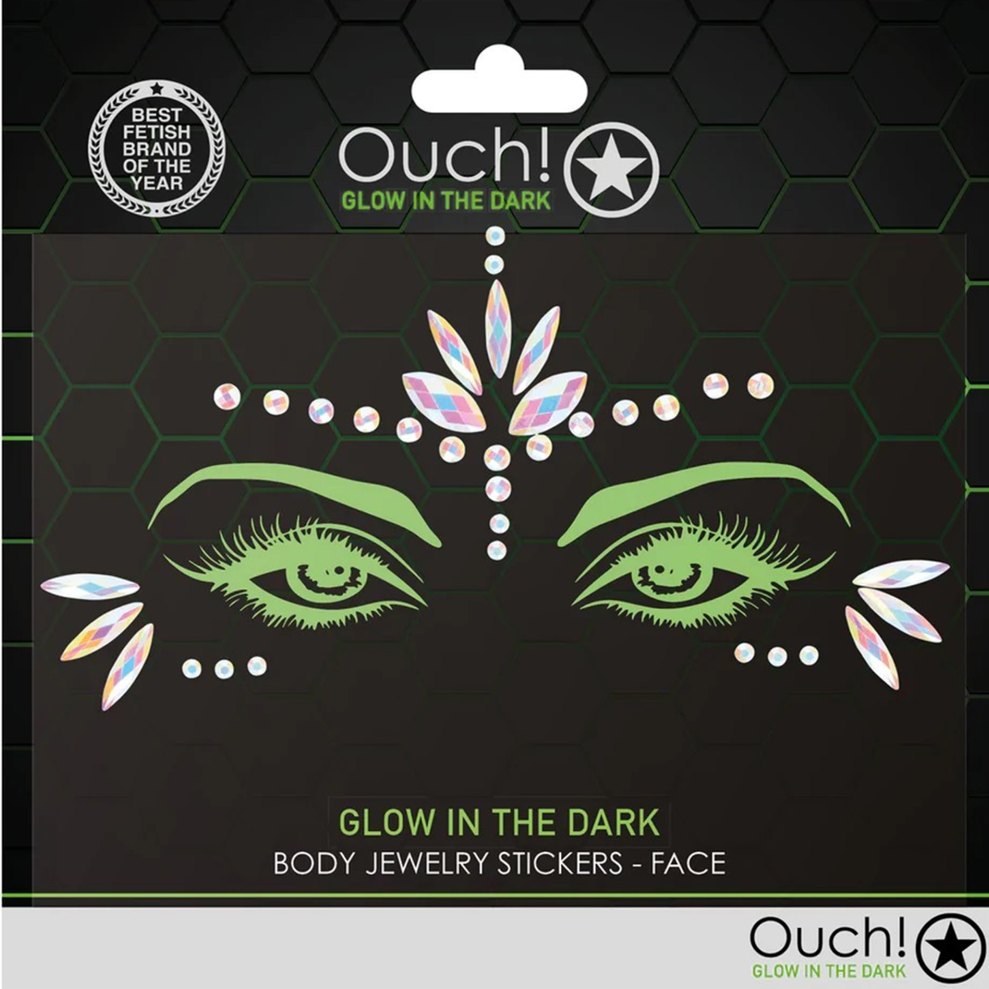 Ouch! - Body Jewelry Stickers Face - 1 | Tillbehör | Intimast