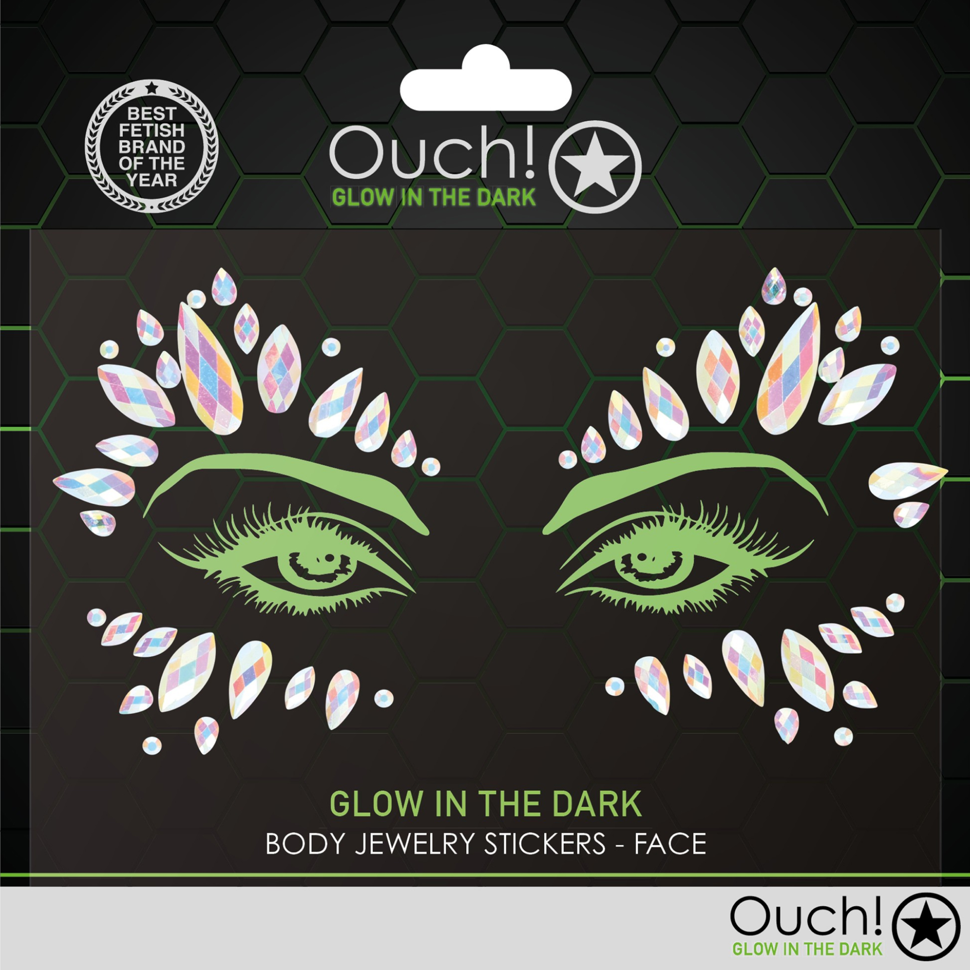 Ouch! - Body Jewelry Stickers Face - 2 | Tillbehör | Intimast