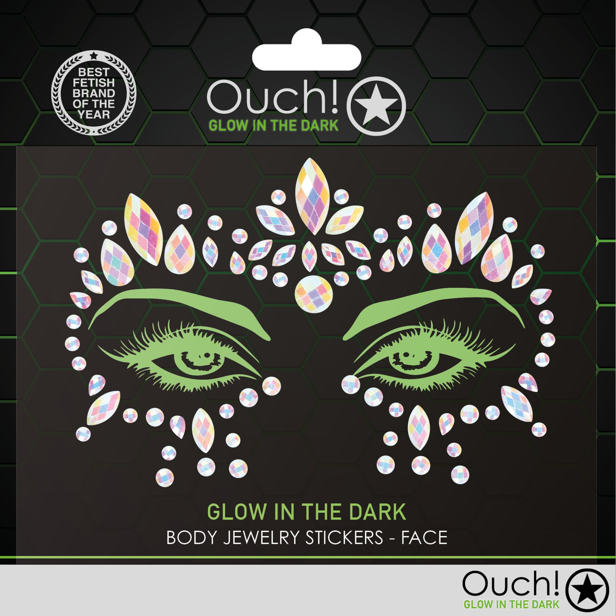 Ouch! - Body Jewelry Stickers Face - 3 | Tillbehör | Intimast