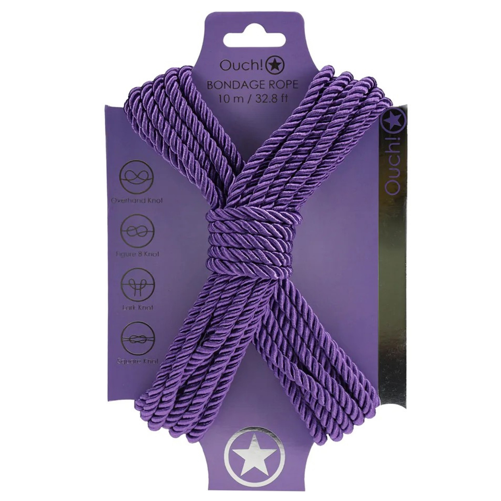Ouch! - Polyester Bondage Rope - Purple - 10m | Bondage rep | Intimast