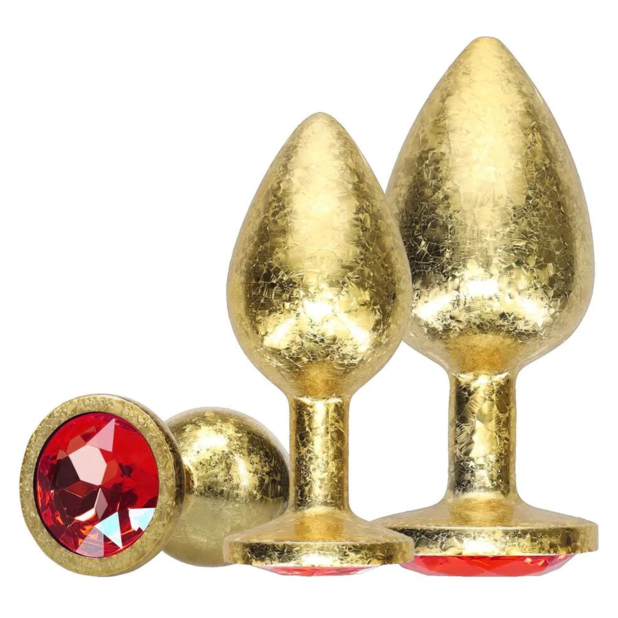 Ouch! - Milan Collection Metal Anal Plug Set - Gold | Buttplug | Intimast