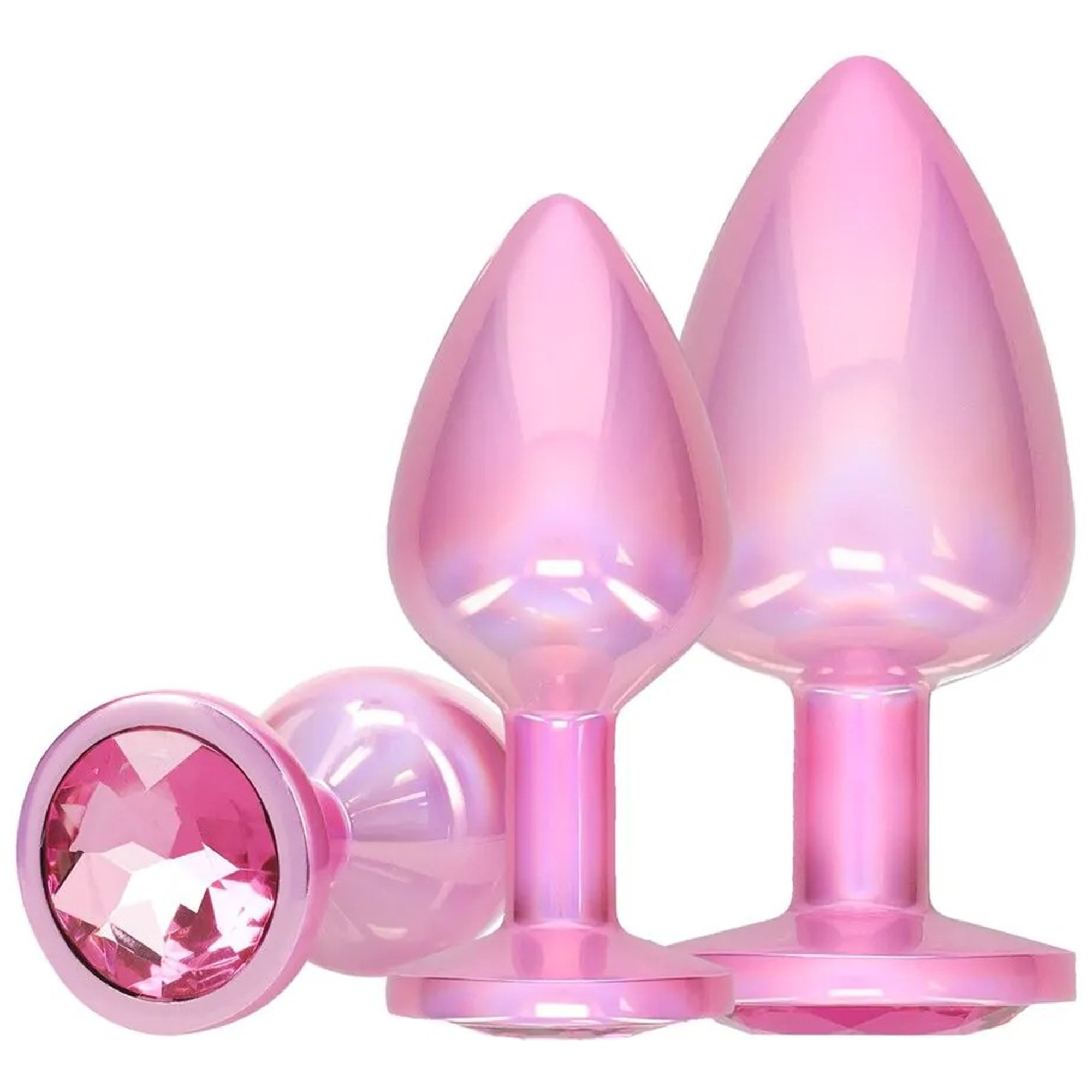 Ouch! - Paris Collection Metal Anal Plug Set - Pink | Buttplug | Intimast