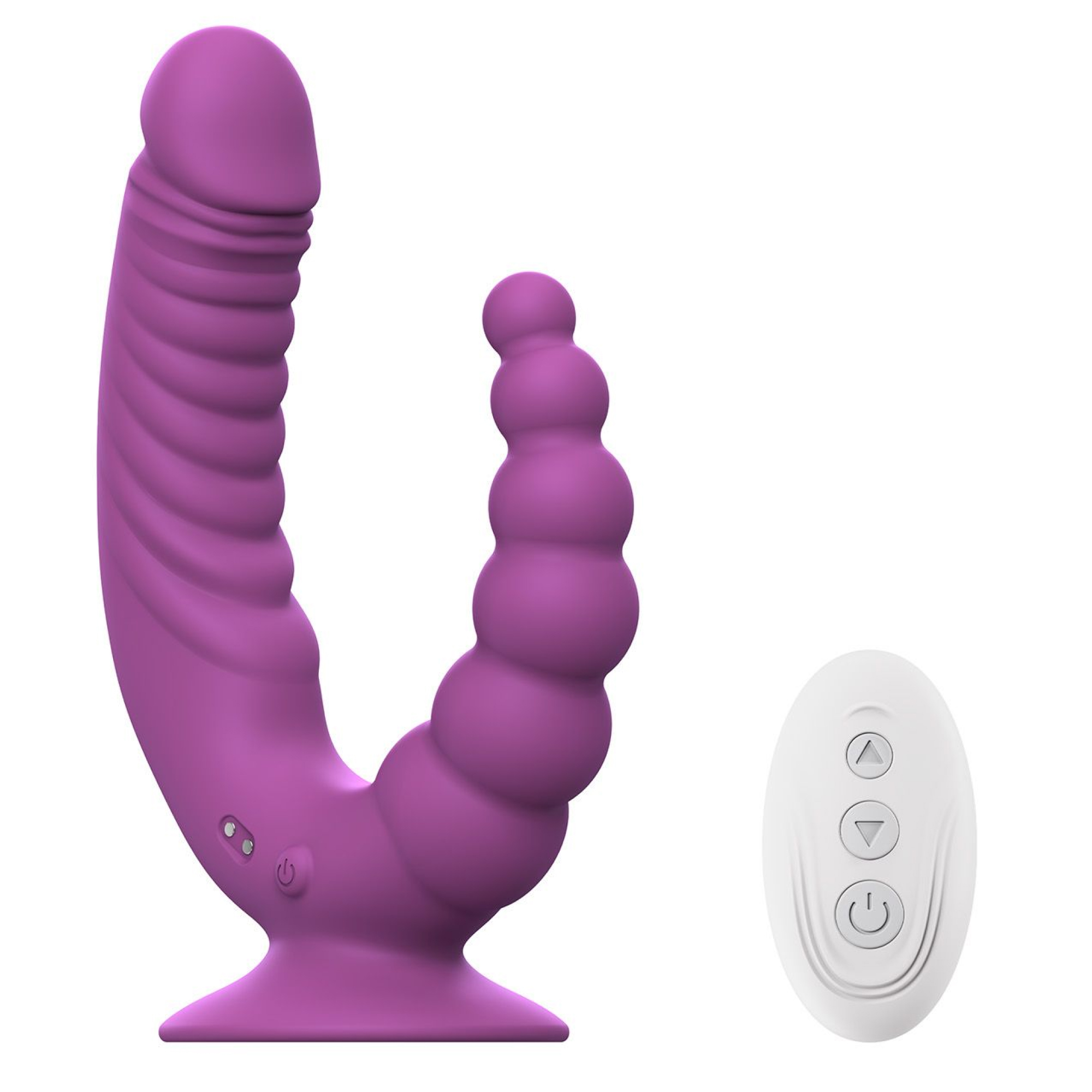 Teazers - Double Vibrator with Suction Cup and Remote - Purple | Vibrator | Intimast