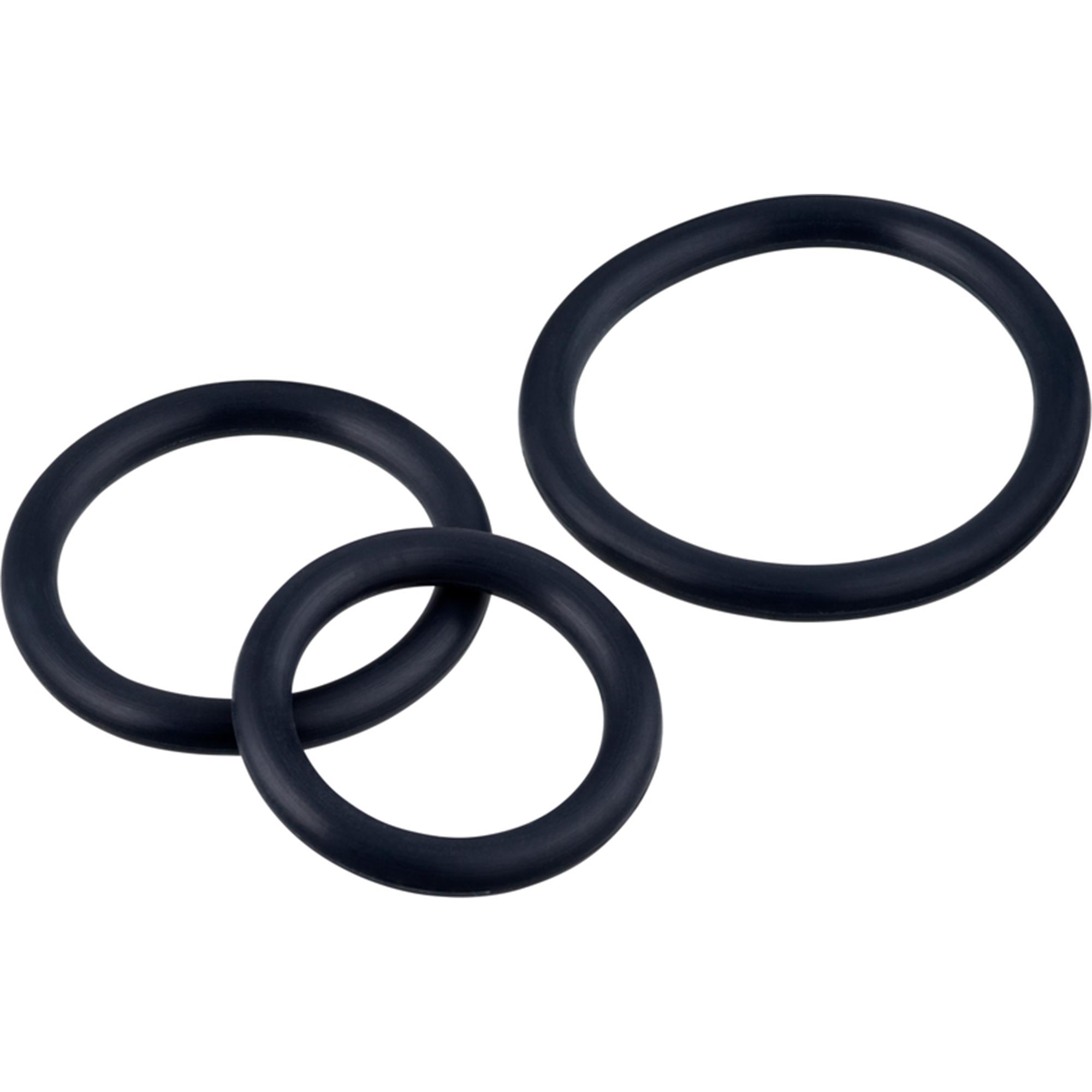 RFSU Pleasure Rings Penis Ring Set, 3-pack Black | Penisring utan vibration | Intimast