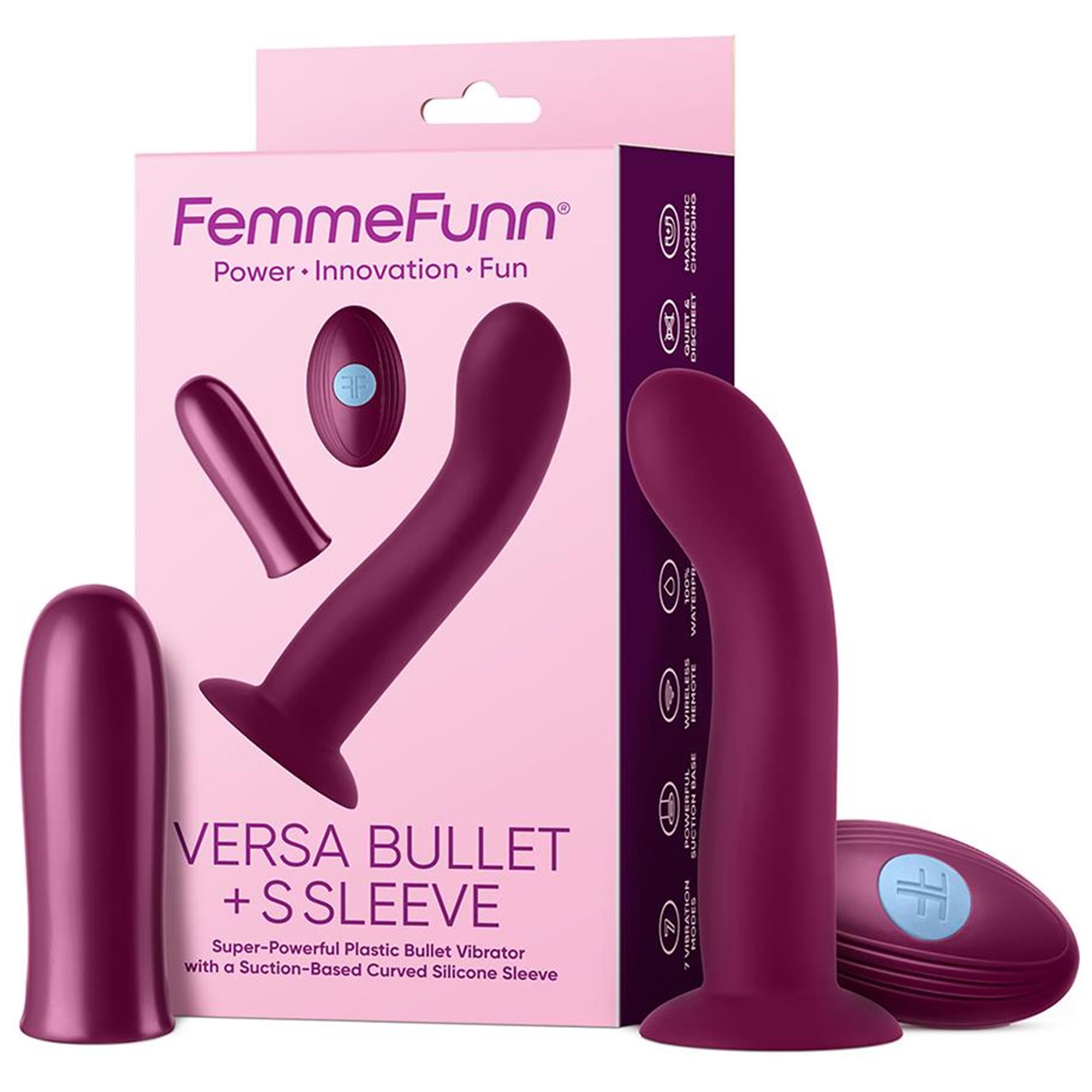 Femmefunn Versa Bullet With S Sleeve Fuchsia | Bulletvibrator | Intimast