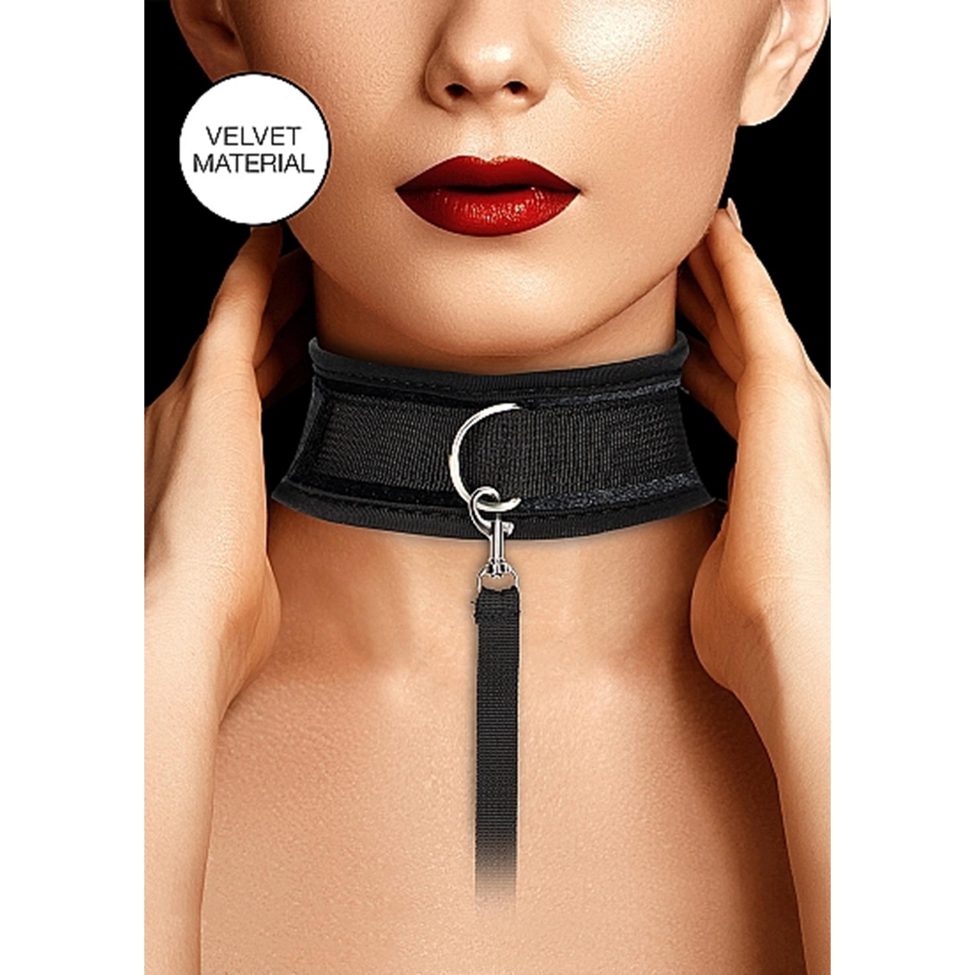 Velvet Collar with Leash | BDSM Halsband | Intimast