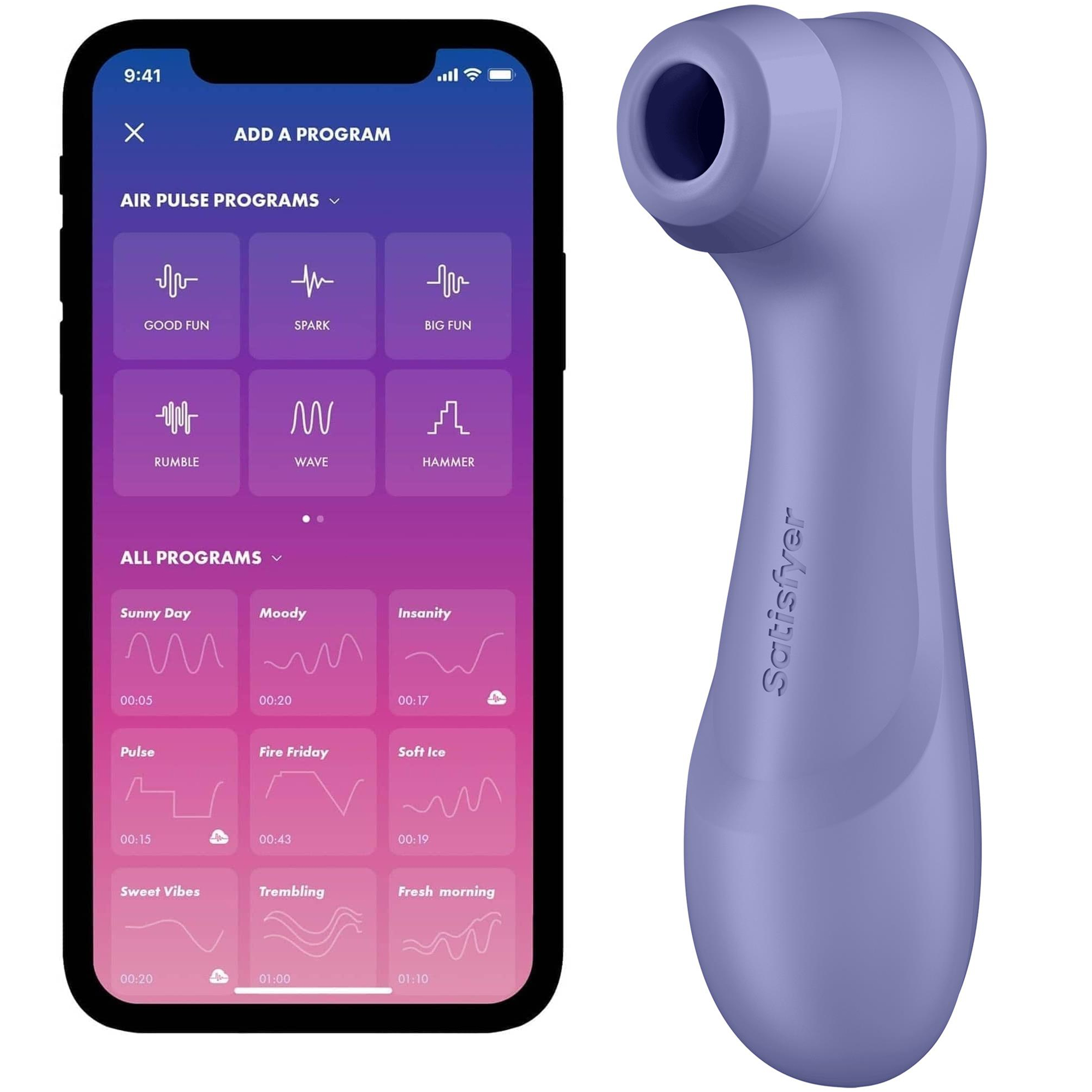 Satisfyer Pro 2 Generation 3 Violet BT/App | Lufttrycksvibrator | Intimast