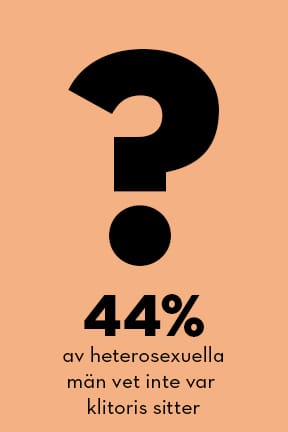 44% av heterosexuella män vet inte var klitoris sitter